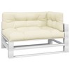 vidaXL Pallet Cushions 3 pcs Cream Fabric - 3 of 4
