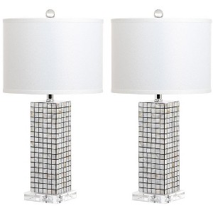 Skagway Table Lamp (Set of 2) - 25.5 Inch Height - LIT4289 - Black/Shell - Safavieh - 1 of 4