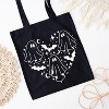 City Creek Prints Ghosts Heart Canvas Tote Bag - 15x16 - Black - 2 of 2
