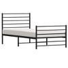 vidaXL Black Twin XL Metal Bed Frame with Headboard & Slats, No Mattress, Easy Assembly - 4 of 4
