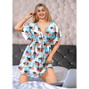 HAPPY BAY Women's Beachwear Bikini Mini Dress Patriotic Coverups Summer Swim Beach Cover Ups for Swimwear XL-XXL Blue US Flag - 4 of 4
