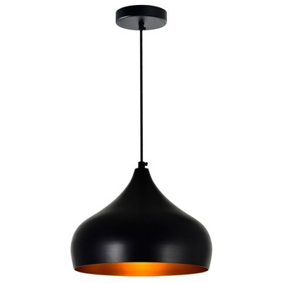 CWI Lighting Dynamic 1 Light Down Pendant With Black Finish