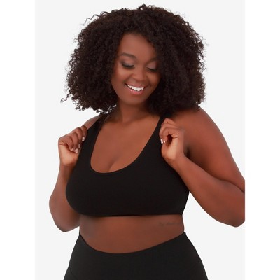 Women's Seamless Medium Support Cami Midline Sports Bra - All In Motion™  Heathered Black XL