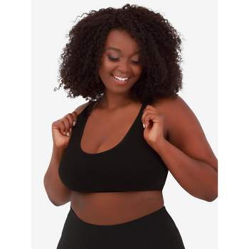 Leading Lady The Lea - Cooling Low-impact Racerback Sports Bra In Black,  Size: X Large : Target