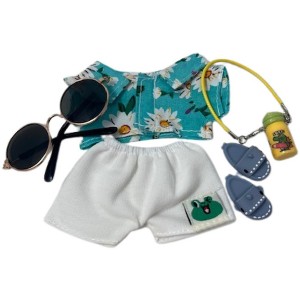 Doll Clothes Superstore 6-Piece Surfer Outfit with Clothes & Accessories for 17.5 cm Labubu Dolls – Ready for a Wave Day - 1 of 4