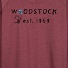 Women's - Peanuts - Woodstock 1969 Lightweight French Terry Wide Neck Long Sleeve Shirt - 2 of 4