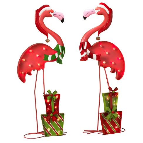 Gerson International Lighted Holiday Flamingos (set Of 2). : Target
