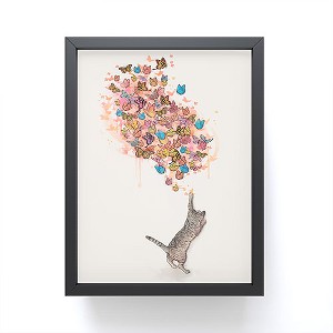 Laura Graves catching butterflies Framed Mini Art Print - Society6 - 1 of 3