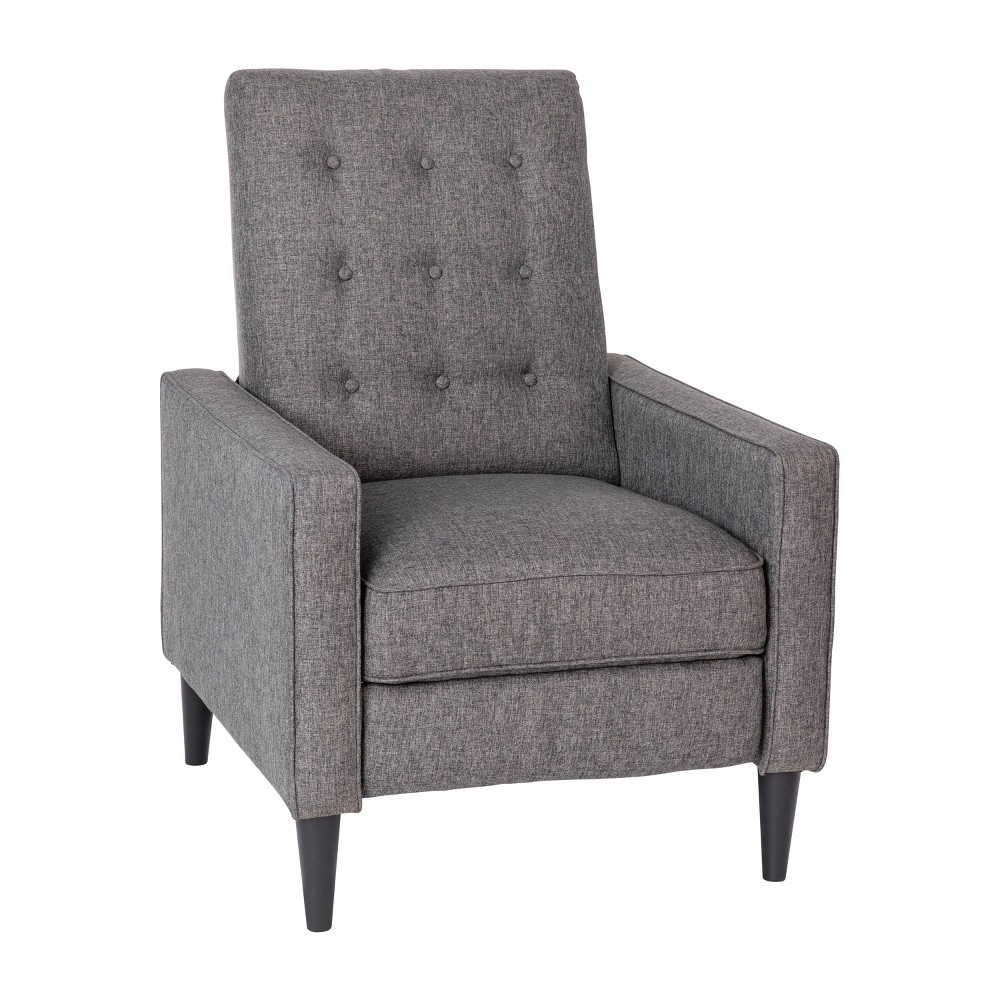 Photos - Chair Tufted Upholstered Ergonomic Living Room Recliner Gray - Merrick Lane