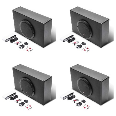Rockford Fosgate P300-8P Punch 8 inch 300 Watt Powered Ported Subwoofer Enclosure System (4 Pack)