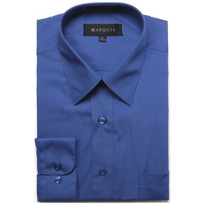 Classic Regular Fit Long Sleeve Point Collar Dress Shirt