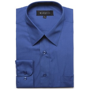 Classic Regular Fit Long Sleeve Point Collar Dress Shirt - 1 of 4