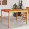 vidaXL - Solid Acacia Wood Patio Dining Table - 43.3"x43.3"x29.5" Modern Square Outdoor Garden Terrace Furniture - Brown Finish - 3 of 4