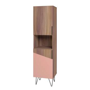 17.52" Beekman 5 Shelf Narrow Bookcase Cabinet - Manhattan Comfort