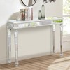 48" Black Mirror Console Table Vintage Wood Grain Carving Process Gorgeous and Noble for Entryway, Sofa Table,Living Room(48''W x 32.3''H x 18D) - 4 of 4
