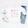 Simply Sage Market Women's Graphic Sweatshirt Coquette Bow Chart - 3 of 3