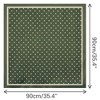 Elerevyo Women Polka Dots Large Vintage Satin Square Neckerchief Head Wrap Bandanas 35.4" X 35.4" - 3 of 4