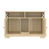 SEVOBAL Pet Crates and Houses Double Cat Litter Box Enclosure Furniture for Living Room Bedroom, Brown, 47"*13.7"*29" - 2 of 4