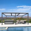 PURPLE LEAF Louvered Pergola Outdoor Aluminum Pergola with White Adjustable Rainproof Roof Grey Frame Hardtop Gazebo for Patio Deck Garden - 2 of 4