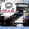 Unique Bargains Car 20ft 6AN 3/8" Universal CPE Braided Oil Fuel Line Hose Kit Stainless Steel Silver Tone - 2 of 4