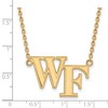 Black Bow Jewelry 14k Yellow Gold Plated Sterling Silver Wake Forest Demon Deacons NCAA Necklace 18 Inch - image 2 of 4