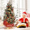 Tabletop Christmas Tree 3/4.5ft Pre-Lit Christmas Tree with a Sleigh Ride Base Base - 3 of 4