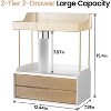 Attop Bathroom Organizers and Storage, 2 Tier Makeup Organizer Countertop, Easy to Install, Ideal for Bathroom Counter, Vanity, , Perfume, Amber - 2 of 4