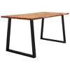 vidaXL Dining Table with Live Edge 63 in.x31.5 in.x29.5 in. Solid Wood Acacia - 3 of 4