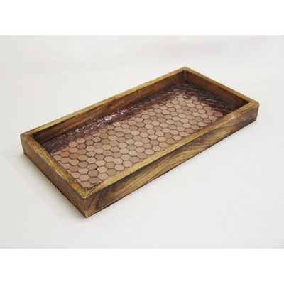 6.5"x13" Mosaic Tray For Luxurious Bath Countertop Copper Mosaic Copper - Nu Steel