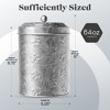 Amici Pet Puppy Paws Metal Food Canister, 64 oz. , Galvanized Metal - 3 of 4
