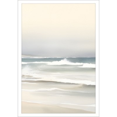HomeRoots Ocean Breeze White Framed Wall Art