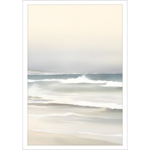 HomeRoots Ocean Breeze White Framed Wall Art - 1 of 4