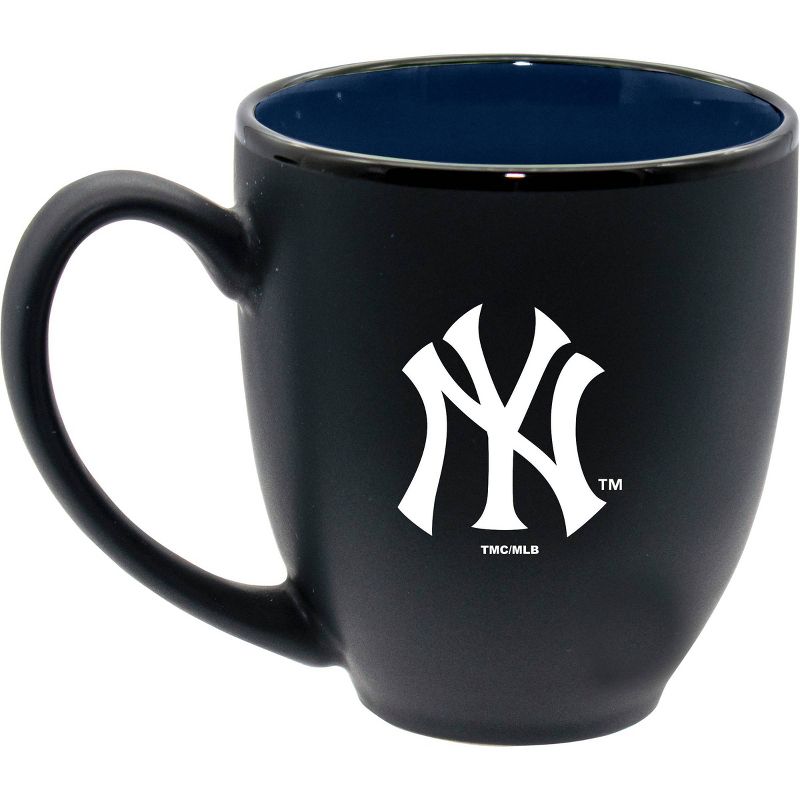 MLB New York Yankees 15oz Inner Color Black Coffee Mug, 1 of 4
