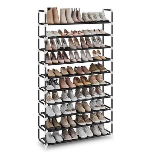 Songmics 10-tier Shoe Rack Storage Organizer Metal Frame Non-woven 