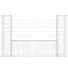vidaXL U-shape Gabion Basket with 2 Posts Iron 55.1 in.x7.9 in.x39.4 in. - 3 of 4