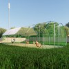Large Metal Chicken Coop, Walk-in Chicken Run, Poultry Cage With Waterproof Cover For Duck, Rabbit, Hen House Enclosure Pen For Yard, Farm, Backyard - 3 of 4