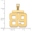 Black Bow Jewelry 14k Yellow Gold, Athletic Collection, Large Polished Number 89 Pendant - 2 of 3