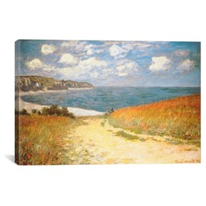  Path in The Wheat at Pourville 1882 by Claude Monet Unframed Wall Canvas - iCanvas - 1 of 2
