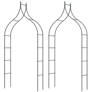 Tangkula Garden Arbor Gothic Style Decorative Metal Garden Arch Outdoor Patio Pergola for Vine Rose Climbing - 1 of 4