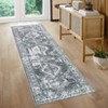 COZONY Washable Vintage Floral Distressed Low Pile Non Slip Area Rug - 4 of 4