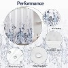 LunaLulinlk Fabric Shower Curtain, Blue and Grey Floral Bathroom Shower Curtains - 2 of 4