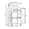 Mini Small Wooden Greenhouse, 62inch Portable Wood Green House Cold Frame w/Wheels & Adjustable Shelves, Anti-Tipping Design for Outside Patio Plants - 2 of 4