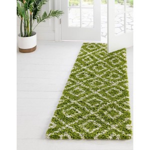 Unique Loom Trellis Shag Ruth Trellis Indoor Woven Area Rug - 1 of 4