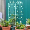 XINGHANZHENXUAN 2 Pack Metal Garden Trellis, Rustproof Trellis for Climbing Plants Outdoor Flower Support - 3 of 4