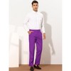 Lars Amadeus Men's Slim Fit Flat Front Solid Color Skinny Business Dress Pants - 4 of 4
