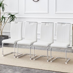 CAVINAS 18.6" Contemporary Minimalist Dining Chairs,Set of 4,Upholstery Accent Chairs with L-Shaped Legs for Dining Room,Dining Furniture Chair - 1 of 4
