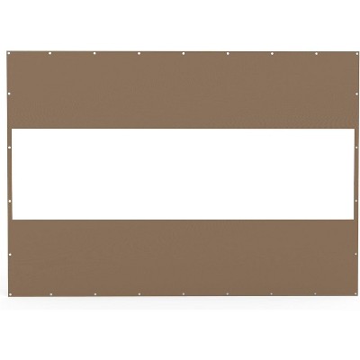 DOMETOUR Heavy Duty Outdoor Clear PVC Curtain, 18oz Waterproof Weatherproof Privacy Screen for Patios, Gazebos, Pergolas (7'H x 10'W, Brown)