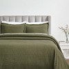 Cotton Medium Weight Geometric Matelasse Weave Bedspread Set by Blue Nile Mills - 2 of 4