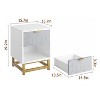 Zstar 2 Drawer Dresser, Modern Bedroom Nightstand, Side Table with Drawers, Suitable for Living Room, Hallway, Entryway - 3 of 4