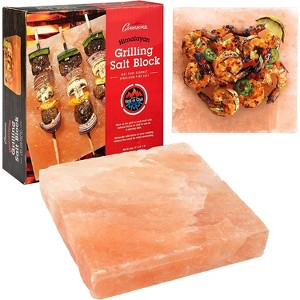 Cameron's Himalayan Pink Salt Block for Grilling (8"x8"x1.5") Barbecue Grill Slab Maintains Even Temperature - Naturally Adds Salty Flavor to Cooking - 1 of 4